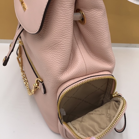 MICHAEL KORS JET SET ITEM MEDIUM CHAIN BACKPACK POWDER BLUSH COLOR - Picture 6 of 16
